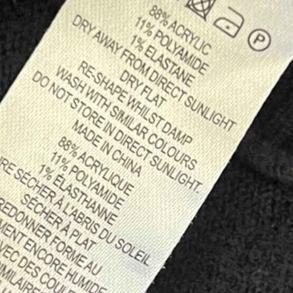 French connection oversized black turtleneck sweater jumper mock neck XS small - Picture 4 of 4